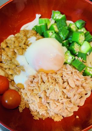 タンパク質満載!よくばり冷やしうどん-レシピのメイン写真