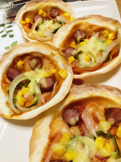 餃子の皮で簡単ミニピザ!-レシピのメイン写真