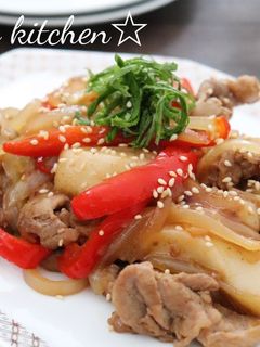 焼肉のたれで簡単♪豚肉とパプリカの炒め物-レシピのメイン写真