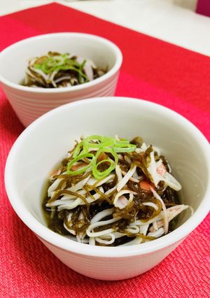 超簡単！洗いもずくとカニカマの酢の物-レシピのメイン写真