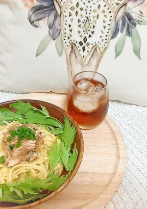 なめ茸とツナの和風パスタ-レシピのメイン写真
