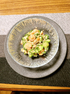 ヨウサマの減塩オクラとエビのゴマ味噌和え-レシピのメイン写真