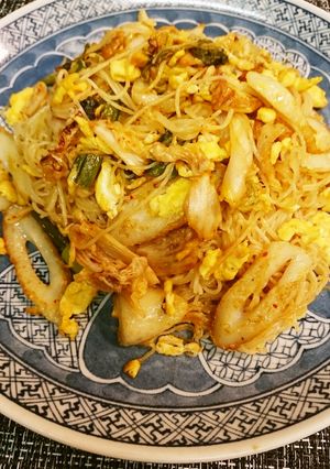 卵とちくわの素麺キムチチャンプルー-レシピのメイン写真