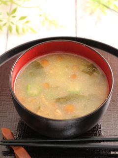 免疫力up!なめこオクラわかめのお味噌汁-レシピのメイン写真