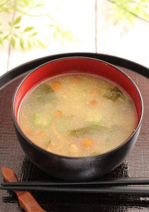 免疫力up！なめこオクラわかめのお味噌汁-レシピのメイン写真