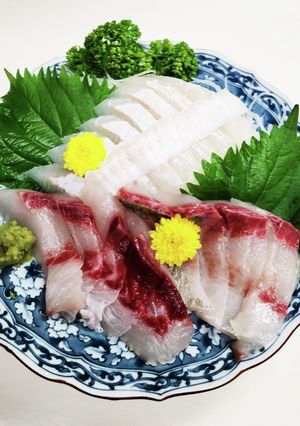 ◇真子鰈と活〆のしま鯵のお造り◇-レシピのメイン写真