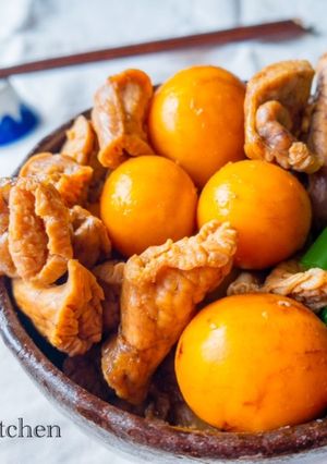 簡単おつまみ! 鶏モツとキンカンの甘辛煮-レシピのメイン写真