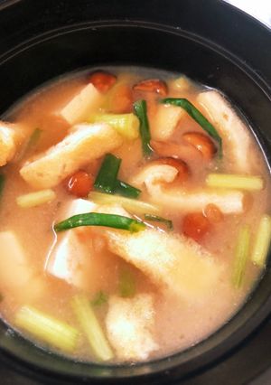 我が家のなめこ味噌汁-レシピのメイン写真