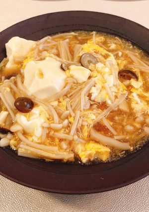 豆腐とエノキと玉子の中華スープ煮-レシピのメイン写真
