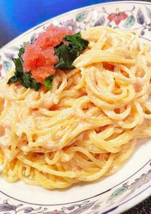 ほうれん草と明太子のクリームパスタ-レシピのメイン写真