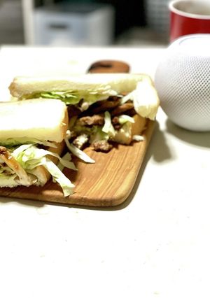 簡単!大豆ミートで焼き肉マヨサンド♪-レシピのメイン写真