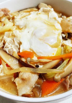 野菜たっぷり優しい！簡単味噌煮込みうどん-レシピのメイン写真