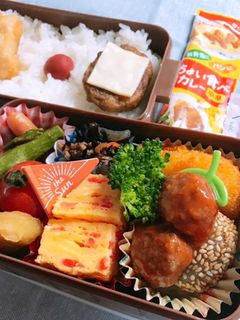 時短 お弁当盛り付け記録12 カレー-レシピのメイン写真