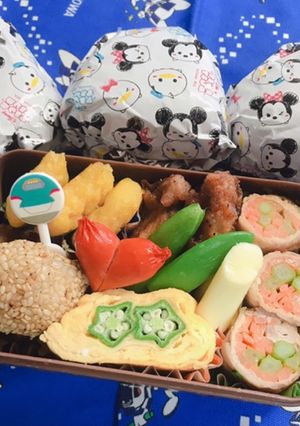 時短　お弁当盛り付け記録１３　おにぎり-レシピのメイン写真