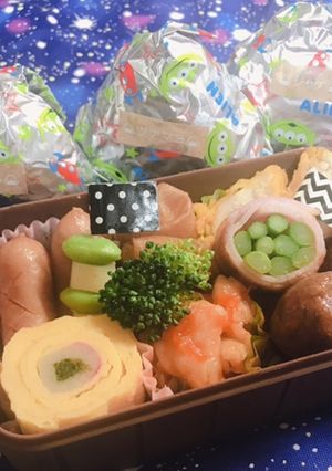 時短　お弁当盛り付け記録　８　※おにぎり-レシピのメイン写真