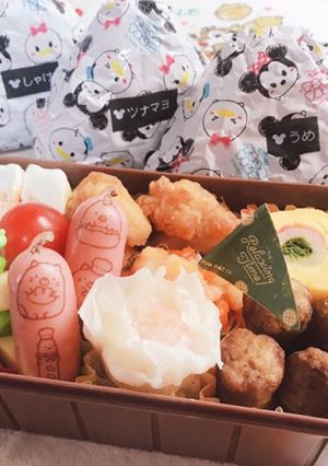時短お弁当盛り付け記録　おにぎり弁当-レシピのメイン写真