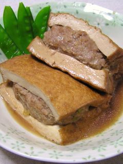 ★厚揚げの挽肉詰め★-レシピのメイン写真