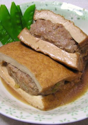 ★厚揚げの挽肉詰め★-レシピのメイン写真