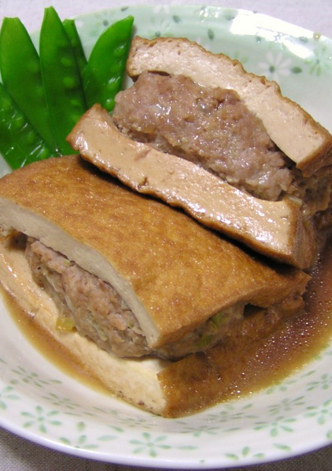 ★厚揚げの挽肉詰め★-レシピのメイン写真