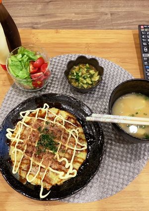 お好み焼き　夜ご飯　献立　◯-レシピのメイン写真
