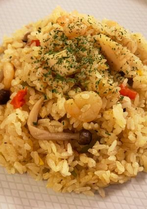 炊飯器で超簡単！シーフードカレーピラフ♪-レシピのメイン写真