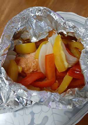 鮭のホイル焼き　オイスターソース編-レシピのメイン写真