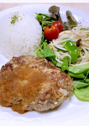 パン粉で肉汁閉じ込めて♡和風ハンバーグ-レシピのメイン写真