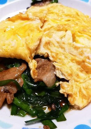 簡単♪︎美味しい！ふわふわ卵の豚ニラ玉♡-レシピのメイン写真