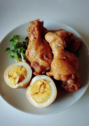 手羽元とゆで卵煮-レシピのメイン写真