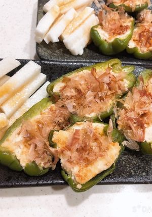 塩麹豆腐のピーマン肉詰め-レシピのメイン写真