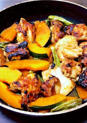 夏野菜と鳥もも肉の甘辛焼き-レシピのメイン写真