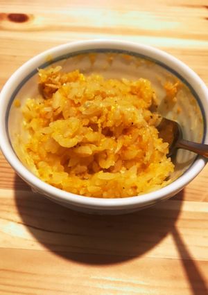 生米で作るにんじんとしらすのたまご粥-レシピのメイン写真