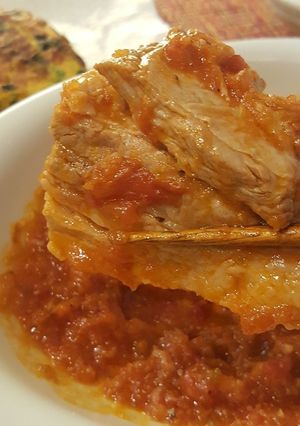 豚バラ肉のトマト煮込み。(o^^o)♪-レシピのメイン写真