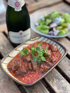 簡単!ズッキーニと牛肉のトマト煮込み-レシピのメイン写真