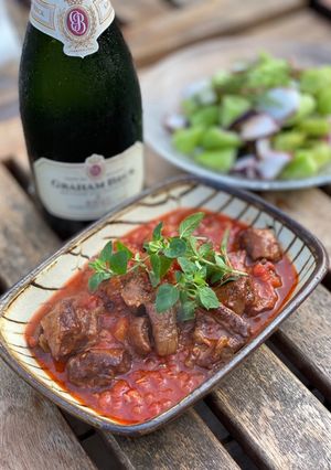 簡単！ズッキーニと牛肉のトマト煮込み-レシピのメイン写真