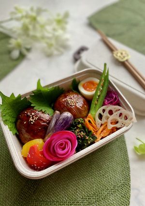 ボリュームばっちりな肉巻きおにぎり弁当-レシピのメイン写真