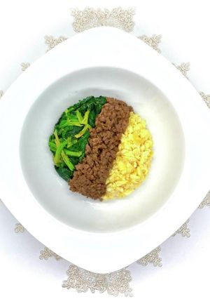 簡単！美味しい！人気のアレンジ三色丼！-レシピのメイン写真