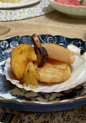 簡単☆ホタテと桃と松茸のバターソテー-レシピのメイン写真
