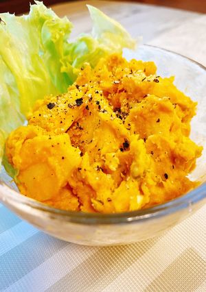 かぼちゃとりんごとクリームチーズのサラダ-レシピのメイン写真