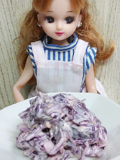 リカちゃん♡紫キャベツゆずマヨ和え-レシピのメイン写真
