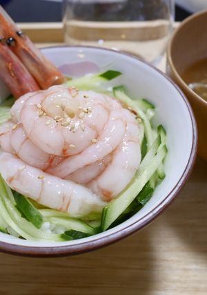甘えびの漬け丼-レシピのメイン写真