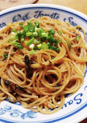 簡単☆混ぜるだけ高菜と柴漬けのパスタ-レシピのメイン写真