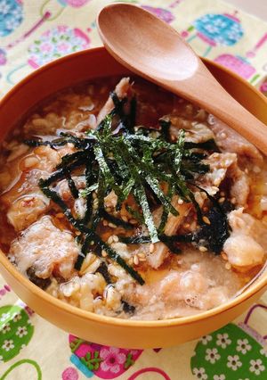 レンジで簡単☆鮭缶のオートミール雑炊-レシピのメイン写真