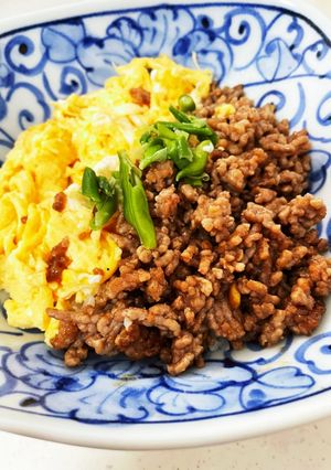 合挽肉のそぼろ丼-レシピのメイン写真