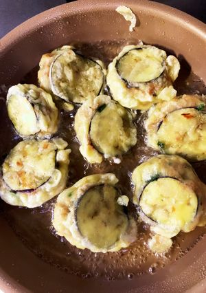 余った餃子の具で茄子のはさみ揚げ-レシピのメイン写真