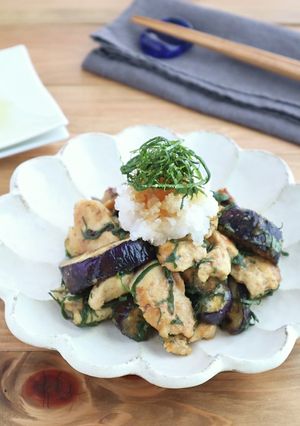 鶏むね肉となすの和風おろしポン酢-レシピのメイン写真