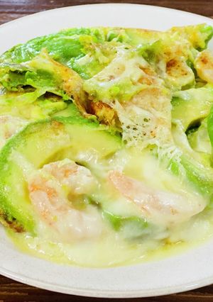 海老とアボカドのキャベチーズ焼き-レシピのメイン写真