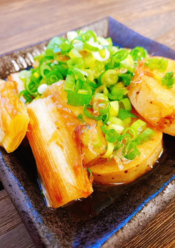 ホクホク甘い♡長芋と長ネギの焼きびたし-レシピのメイン写真