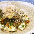 豆腐と刻み昆布の炒め物
