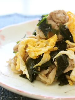 わかめの豚肉たまご炒め-レシピのメイン写真